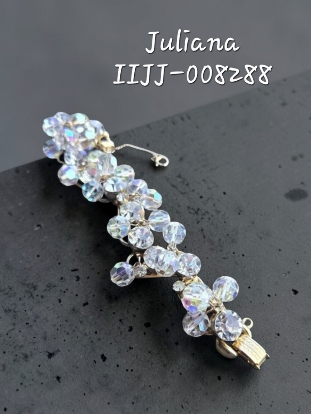Vtg Juliana D&E Aurora Borealis Cha-Cha Dangle Bracelet #8288 *Read Description